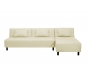 Canap&eacute; d'angle convertible beige polyur&eacute;thane Houston