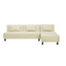 Canap&eacute; d'angle convertible beige polyur&eacute;thane Houston