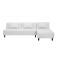 Canap&eacute; d'angle convertible blanc polyur&eacute;thane Houston