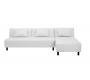 Canap&eacute; d'angle convertible blanc polyur&eacute;thane Houston