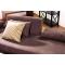 Canap&eacute; d'angle convertible chocolat tissu microfibre Houston