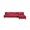 Canap&eacute; d'angle convertible framboise tissu microfibre Houston