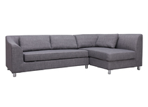 Canap&eacute; d'angle convertible gris (angle droit) MIAMI
