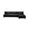 Canap&eacute; d'angle  convertible noir HOUSTON en microfibre 