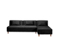 Canap&eacute; d'angle  convertible noir HOUSTON en microfibre 