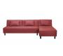 Canap&eacute; d'angle convertible rouge polyur&eacute;thane Houston
