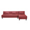 Canap&eacute; d'angle convertible rouge polyur&eacute;thane Houston