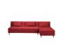 Canap&eacute; d'angle convertible rouge tissu microfibre Houston