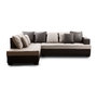 Canap&eacute; d'angle design 4-5 places gris et noir (angle gauche) KINGSTON