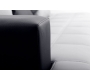 Canap&eacute; d'angle design 4-5 places noir et blanc (angle gauche) KINGSTON