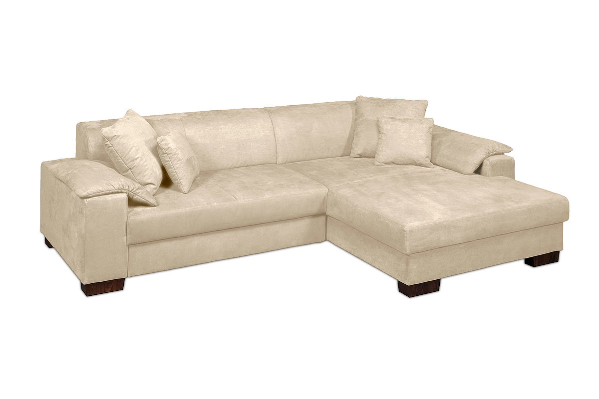 Canap&eacute; d'angle design beige (angle droit) BOLLYWOD
