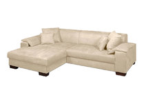 Canap&eacute; d'angle design beige (angle gauche) BOLLYWOD