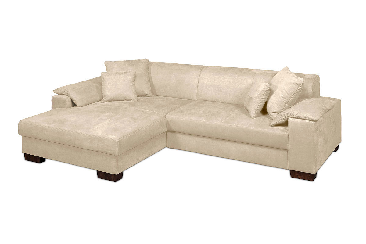 Canap&eacute; d'angle design beige (angle gauche) BOLLYWOD