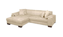 Canap&eacute; d'angle design beige (angle gauche) BOLLYWOD