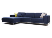 Canap&eacute; d'angle design bleu 4 places (angle gauche) ELMETT