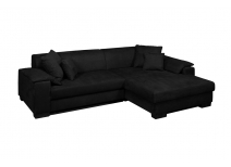 Canap&eacute; d'angle design noir (angle droit) BOLLYWOD
