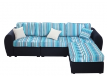 Canap&eacute; d'angle modulable bleu marine et turquoise UP TO YOU