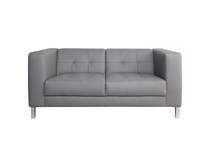Canap&eacute; design 2 places gris LINCOLN