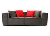 Canap&eacute; design taupe 3 places HANOVY