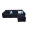 Canap&eacute; d�angle Club 5 places coton modulaire bleu marine UP TO YOU