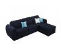 Canap&eacute; d�angle Club 5 places coton modulaire bleu marine UP TO YOU