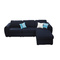 Canap&eacute; d�angle Club 5 places coton modulaire bleu marine UP TO YOU