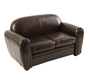 Canap&eacute; enfant 2 places en cuir marron - BABY CLUB