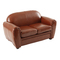 Canap&eacute; enfant 2 places en cuir marron clair - BABY CLUB