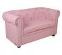 Canap&eacute; enfant 2 places rose tendre  -  BABY CHESTERFIELD