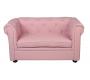 Canap&eacute; enfant 2 places rose tendre  -  BABY CHESTERFIELD