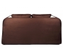 Canap&eacute; moderne chocolat et blanc 2 places en microfibre Italia