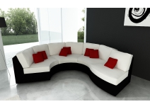 Canap&eacute; modulable arrondi places noir et blanc MATERIALISTE by Mat&eacute;rialiste 