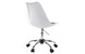 Chaise &agrave; roulettes NEW STEEVY r&eacute;glable en hauteur blanc image 1