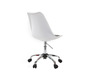 Chaise &agrave; roulettes NEW STEEVY r&eacute;glable en hauteur blanc image 1