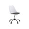 Chaise &agrave; roulettes NEW STEEVY r&eacute;glable en hauteur blanc image pub1