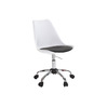 Chaise &agrave; roulettes NEW STEEVY r&eacute;glable en hauteur blanc image pub1