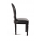 Chaise baroque salle &agrave; manger noir MEDAILLON (lot de 2)
