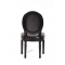 Chaise baroque salle &agrave; manger noir MEDAILLON (lot de 2)