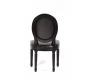 Chaise baroque salle &agrave; manger noir MEDAILLON (lot de 2)
