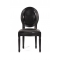 Chaise baroque salle &agrave; manger noir MEDAILLON (lot de 2)