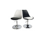 Chaise  blanc pivotante STEEVY r&eacute;glable en hauteur