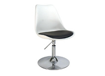 Chaise  blanc pivotante STEEVY r&eacute;glable en hauteur