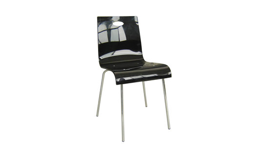Chaise cuisine / salle &agrave; manger CINDY design noire image 1