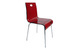 Chaise cuisine / salle &agrave; manger design Cindy rouge transparente image 1