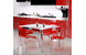 Chaise cuisine / salle &agrave; manger design Cindy rouge transparente image 4