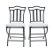 Chaise de cuisine / salle &agrave; manger acier FLORENCE (lot de 2)