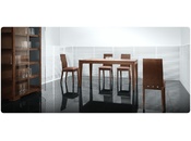 Chaise de cuisine / salle &agrave; manger en bois couleur cerisier EVA (lot de 2)