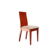 Chaise de cuisine / salle &agrave; manger en bois couleur cerisier EVA (lot de 2)