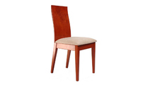 Chaise de cuisine / salle &agrave; manger en bois couleur cerisier EVA (lot de 2)