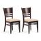 Chaise de cuisine / salle &agrave; manger en bois weng&eacute; FREDDIE (lot de 2)